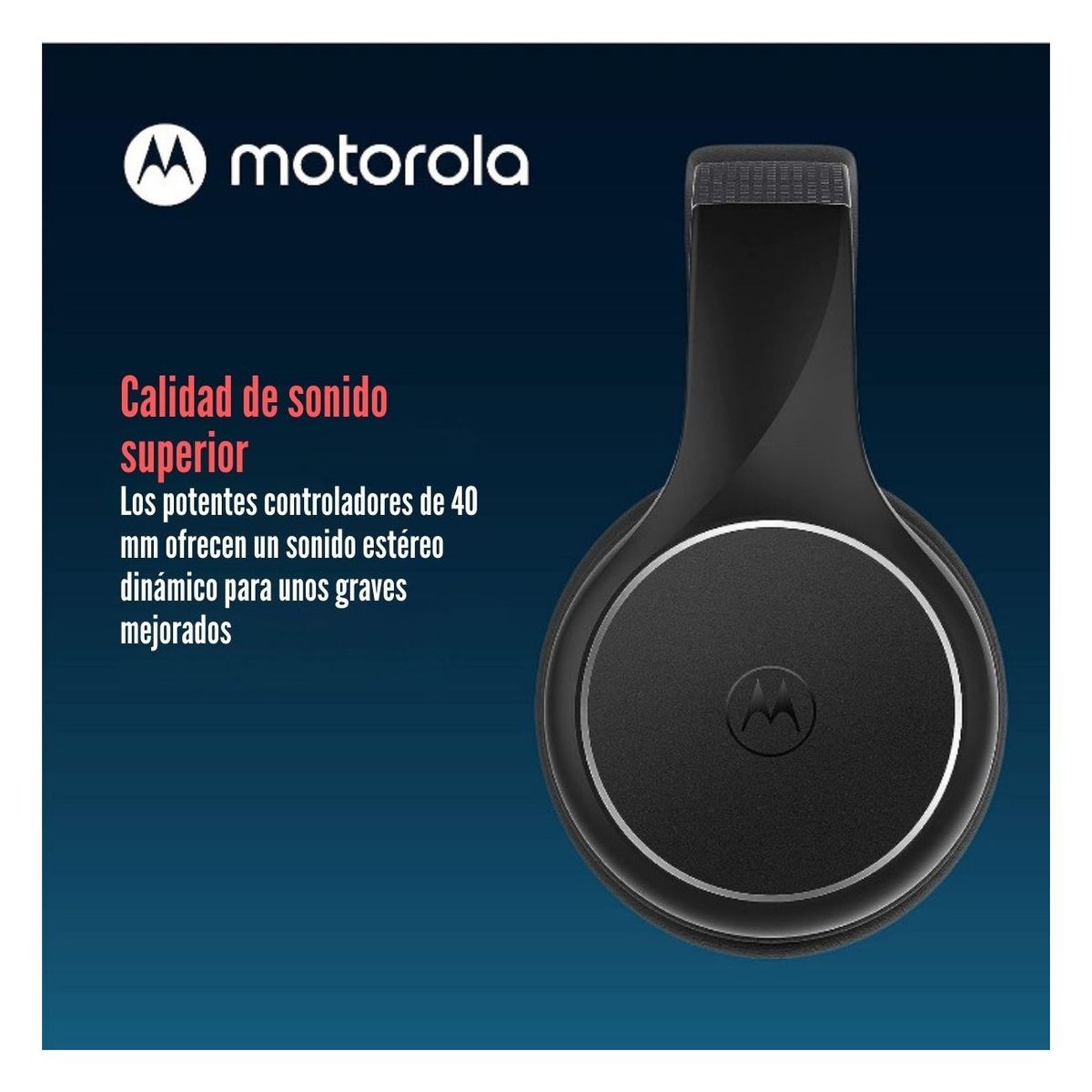 MOTOROLA - Motorola - Audífono Moto XT220 Bluetooth Cancelación de Ruido - Negro
