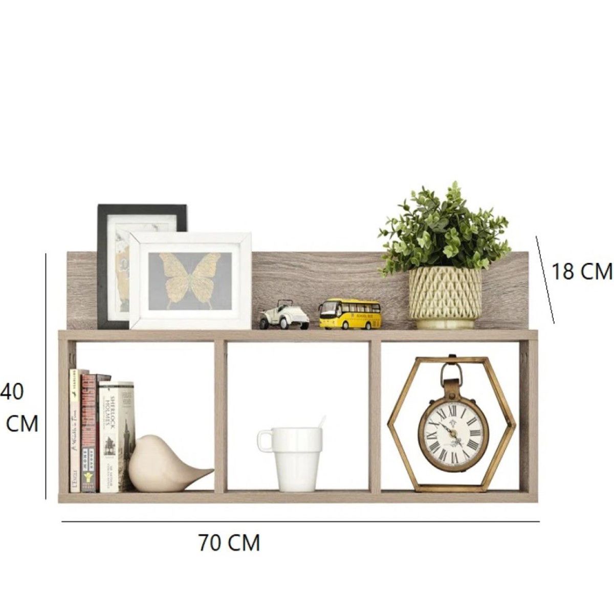 GENERICO - Repisa Cubi - Ceniza - 73 Experience