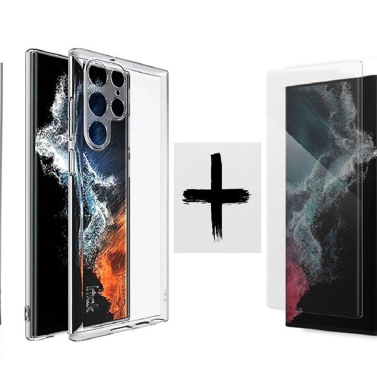 SPACE - Case Funda Space para Samsung Galaxy S23 Ultra  Mica UV Vidrio