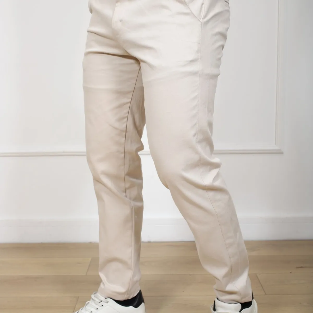 J JERAOUS - pantalón JERAOUS de drill strech Beige