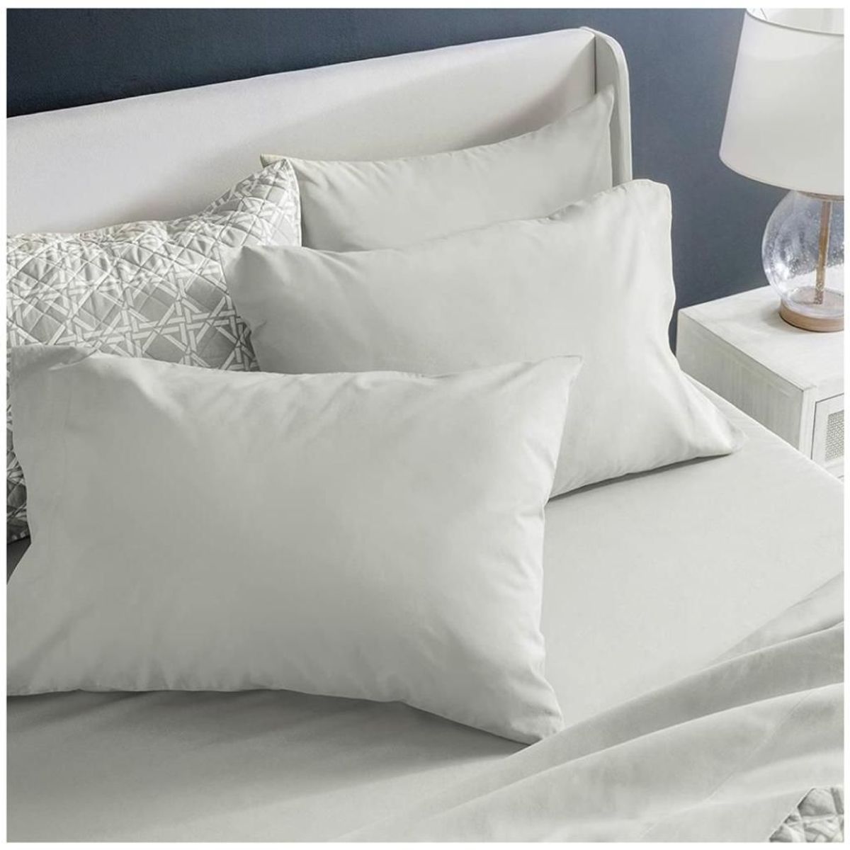 TEFI HOME - Juego de Sábanas Gris pardo QUEEN