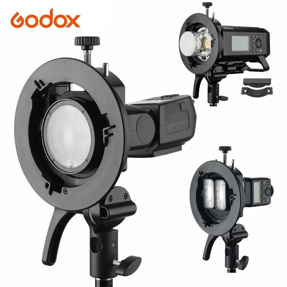 GODOX - Bracket Godox S2 Montura Bowens para Flash Portatil