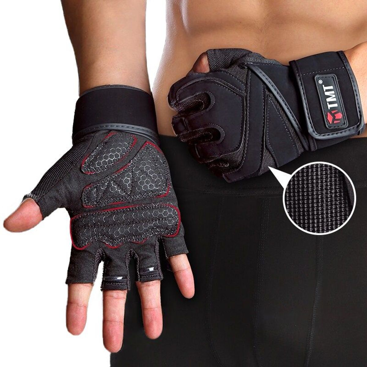 TMT - Guantes Gym TMT W25 Levantamiento Pesas Crossfit