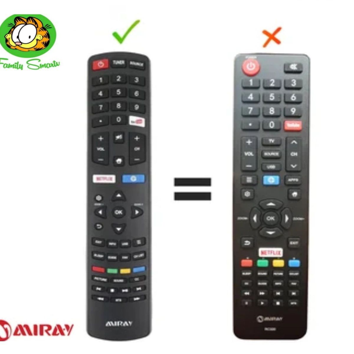 UNIVERSAL - Control Remoto Miray Para Smart Tv 4k