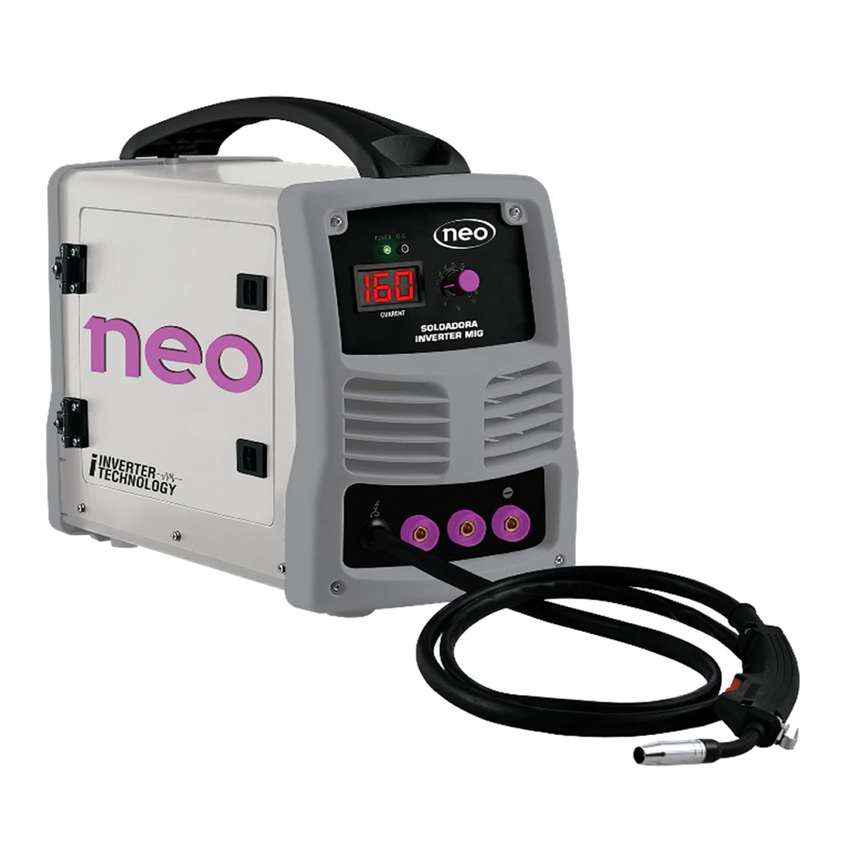NEO - Inverter multiproceso 160 amp, MIG FLUX + ELECTRODO + TIG-LIFT