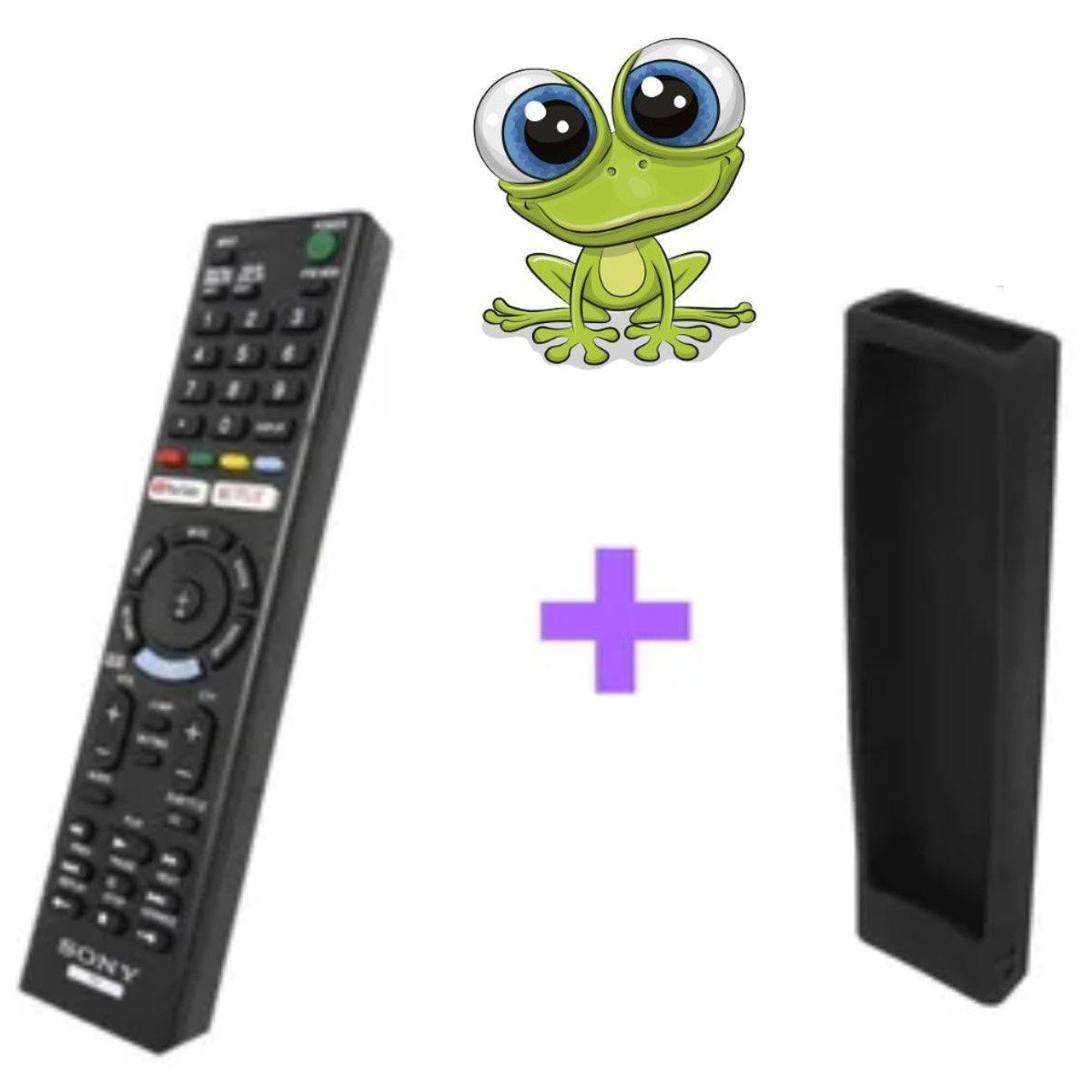 UNIVERSAL - Control Remoto Sony TV Smart  Pilas y Funda de Color Negro