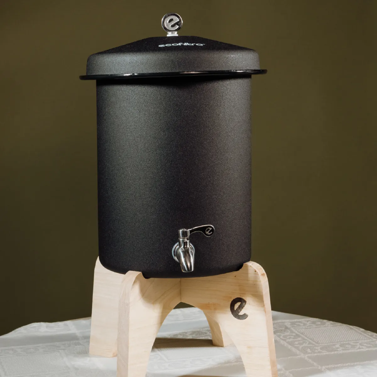 ECOFILTRO - Ecofiltro Purificador de Agua Acero Vitrificado Mini 5.5 L Negro Mate