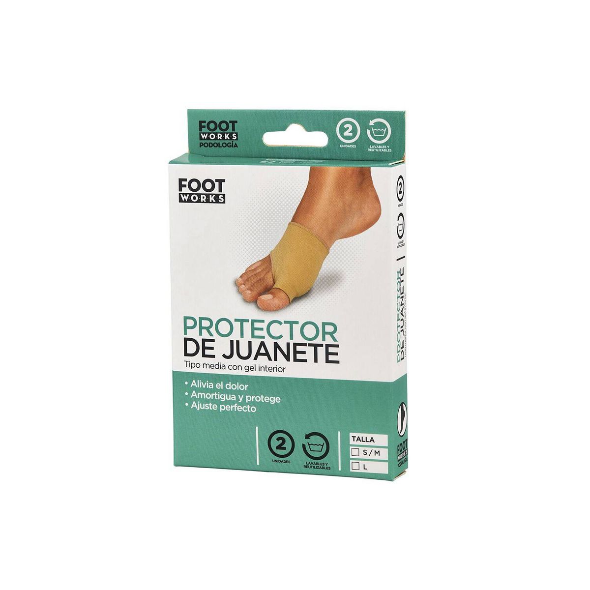FOOT WORKS - Protector juanete tipo media - SMALL
