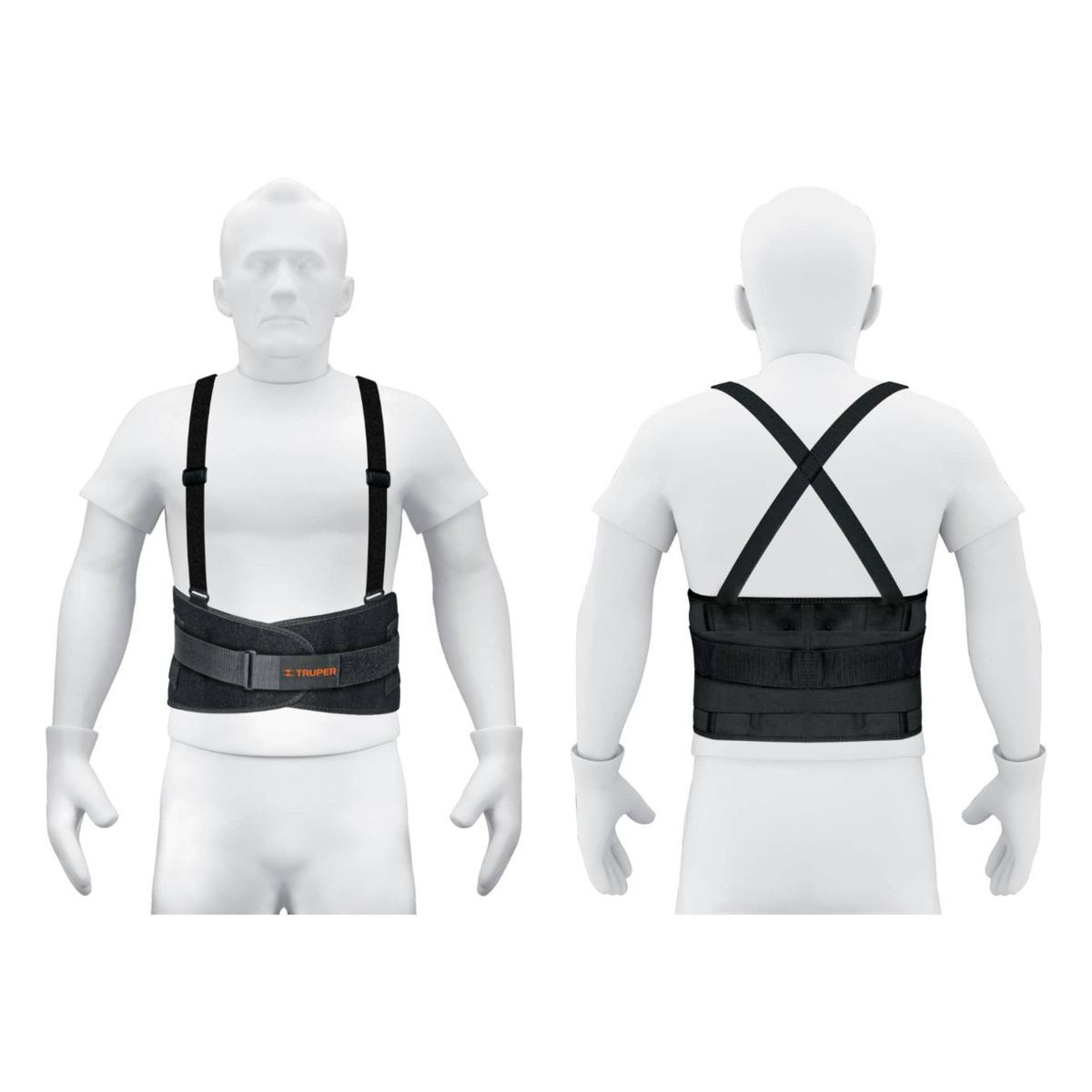 TRUPER - Faja lumbar para columna espalda cintura talla G Truper