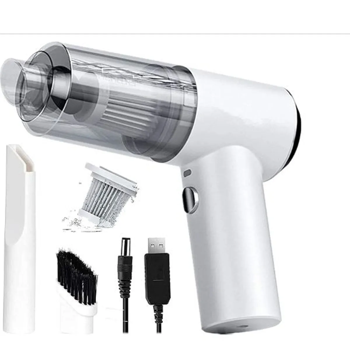 SEISA - Aspiradora de Mano Portátil 2 en 1 Multiusos USB Para Hogar Auto Coche