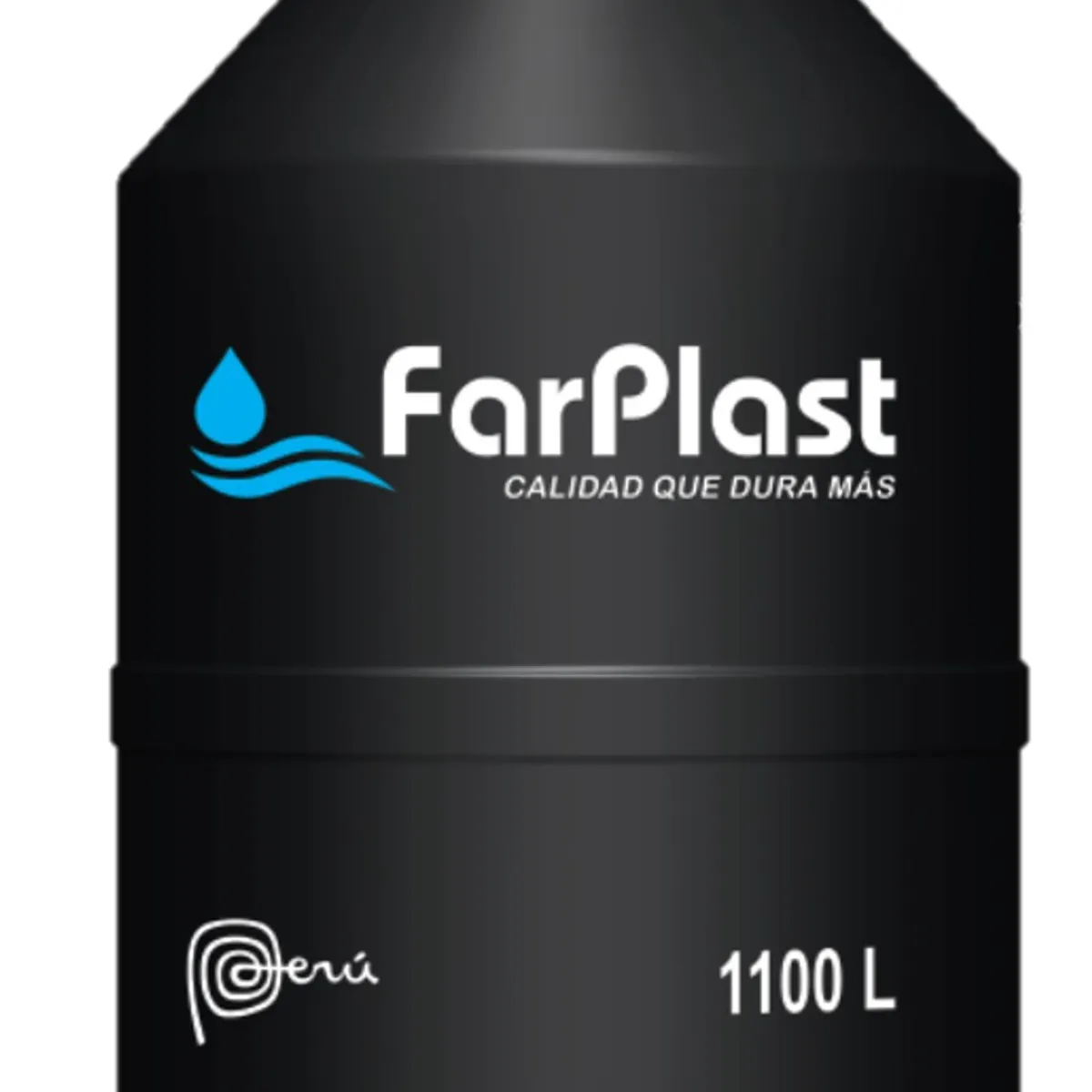 FARPLAST - TANQUE PARA AGUA DE 1,100 LTS NEGRO CON ACCESORIOS FARPLAST