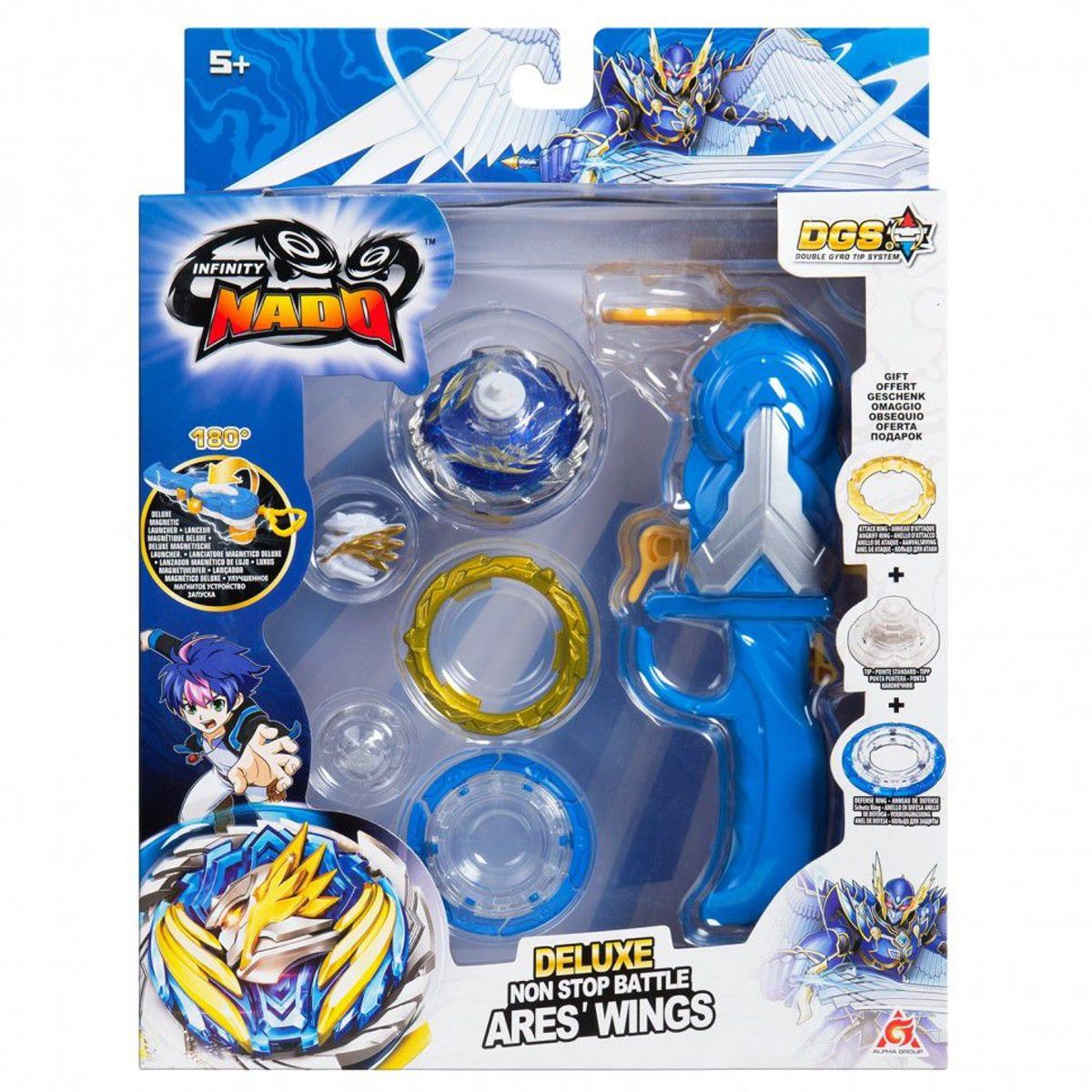 INFINITY NADO - Juguete Trompo de Batalla V Serie avanzada Ares Wings