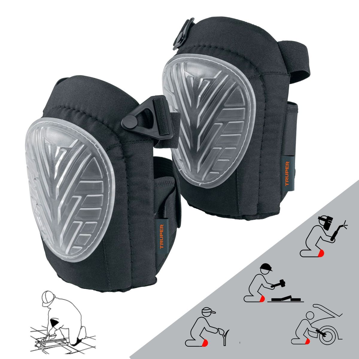 TRUPER - Rodillera profesional multiuso de PVC