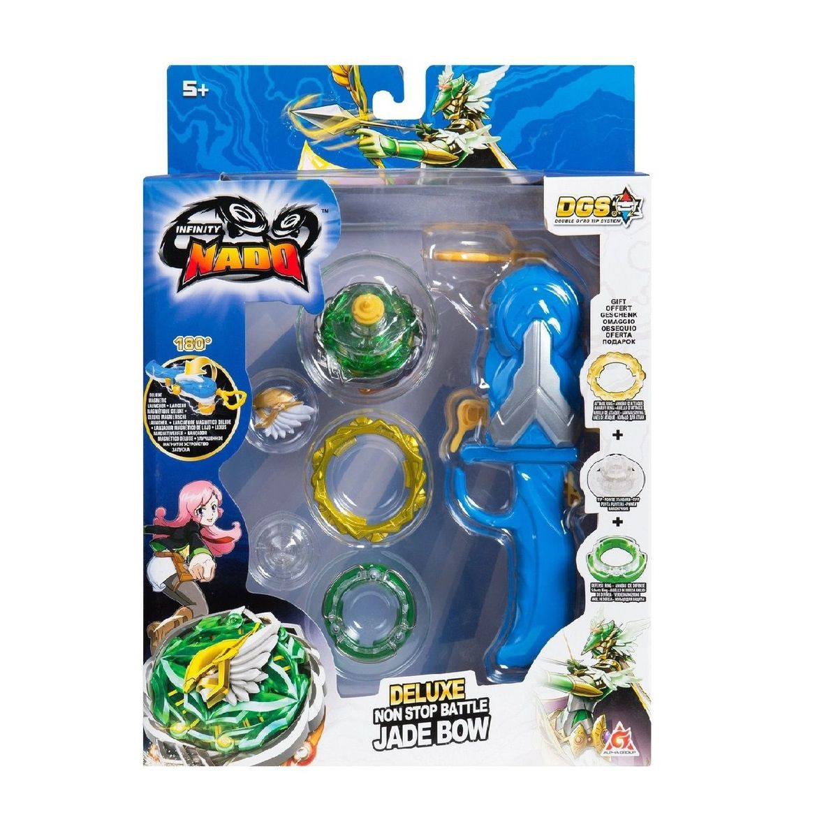 INFINITY NADO - Juguete Trompo de Batalla Serie avanzada Jade Bow