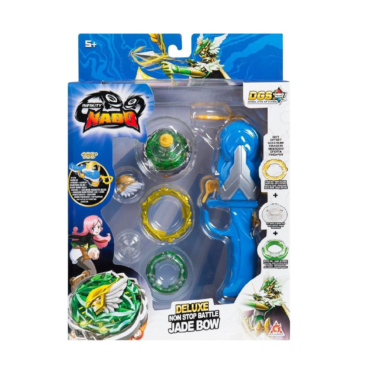 INFINITY NADO - Juguete Trompo de Batalla Serie avanzada Jade Bow