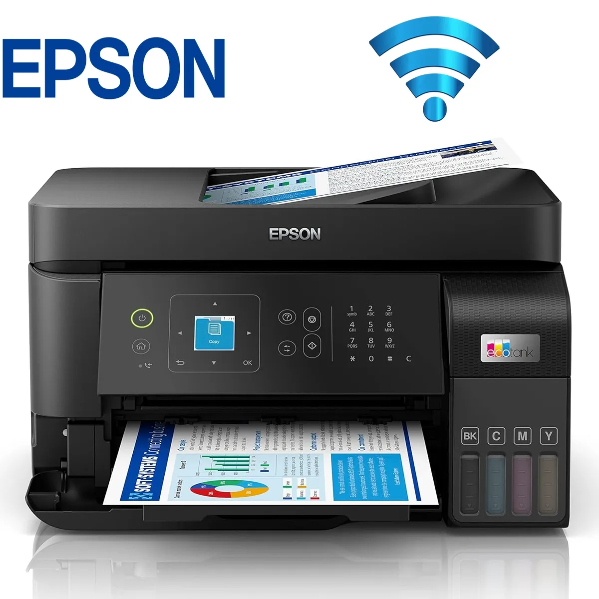 EPSON - Impresora Epson L5590 Multifuncional FaxUsb Lan  Wi-Fi Wifi direct