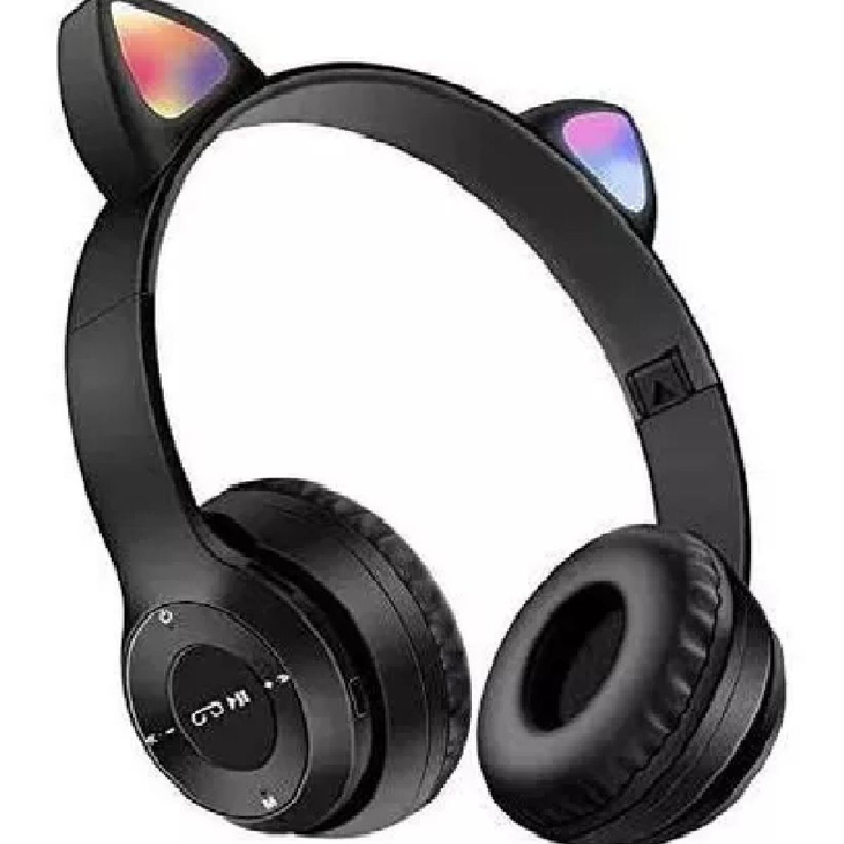 GENERICO - AUDIFONO GATITO BLUETOOTH SONIDO ESTEREO CON MICROFONO LUZ RGB