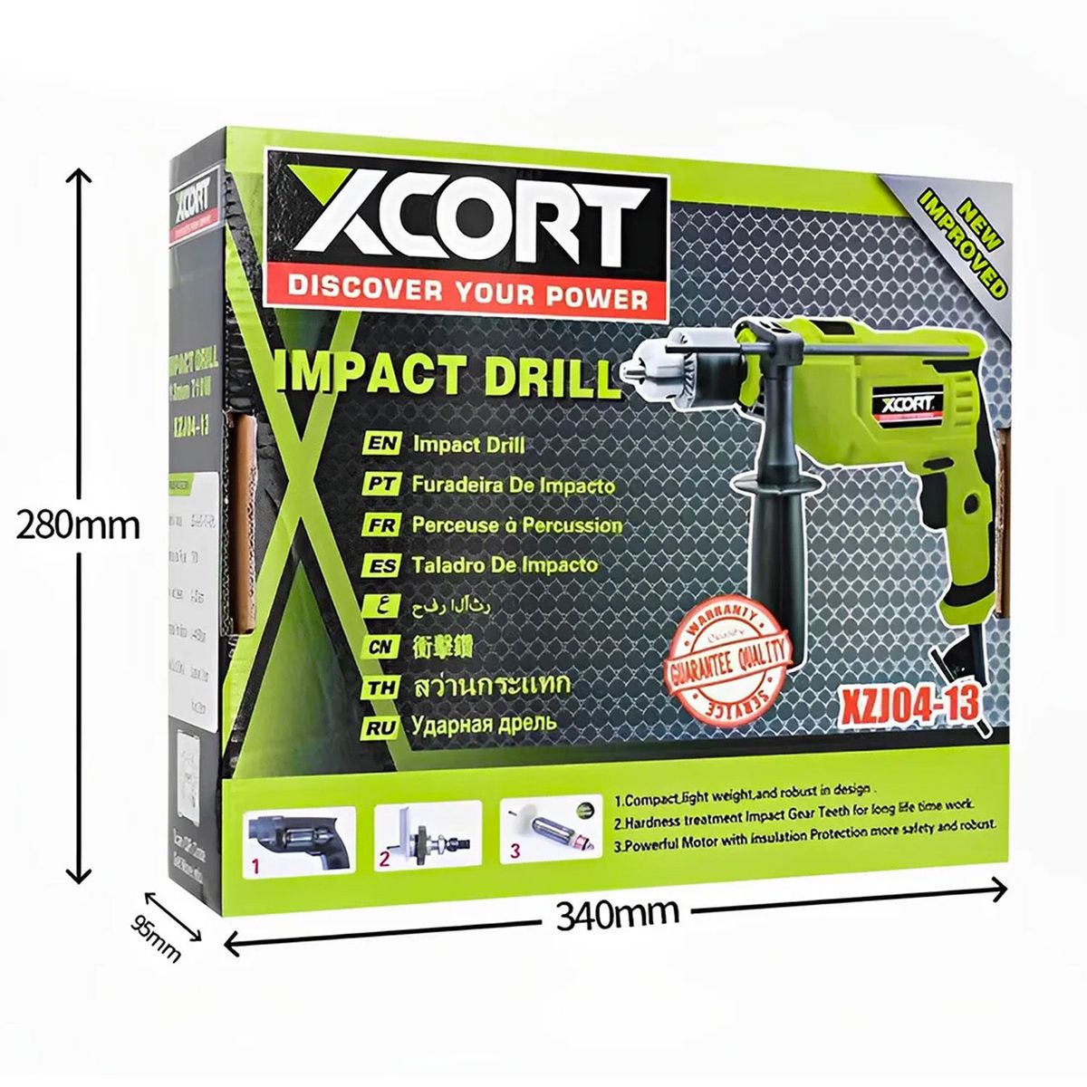 Taladro Percutor XCORT Xzj04-13 12” 710W Vvr, marca XCORT - Foto 2