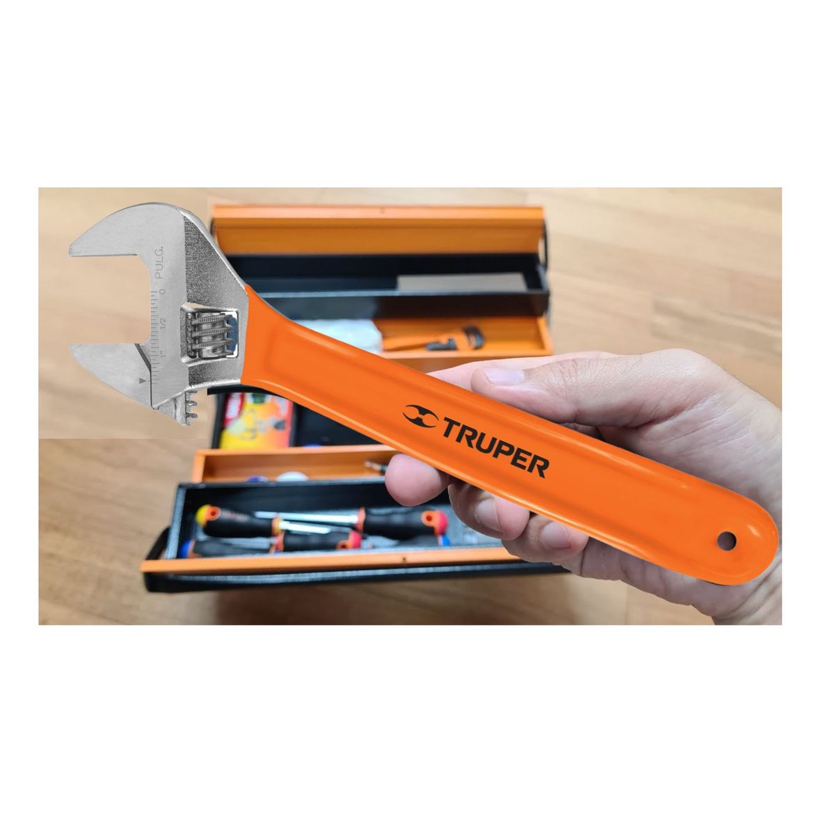 TRUPER - Llave francesa 12 Pulg. cromado mango pvc