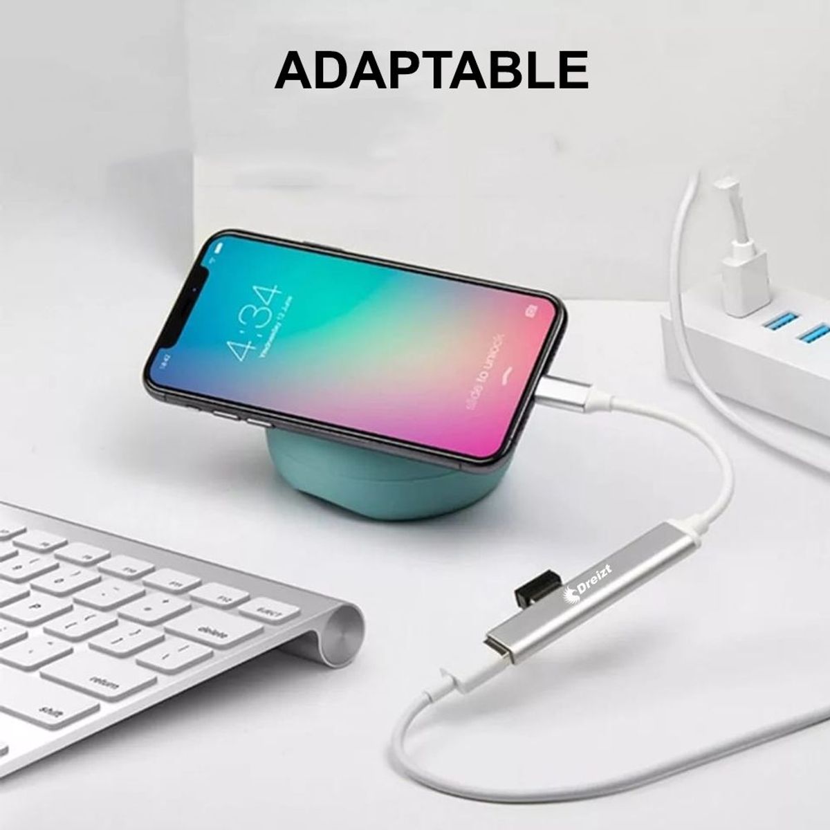 DREIZT - Multipuerto Entrada Adaptador Hub USB Tipo C