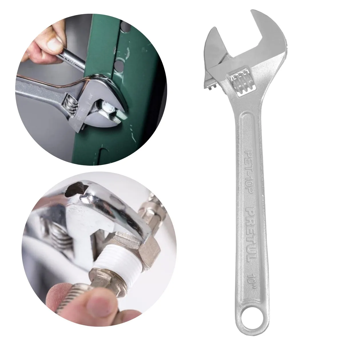 PRETUL - Llave francesa 10¨ cromada pretul