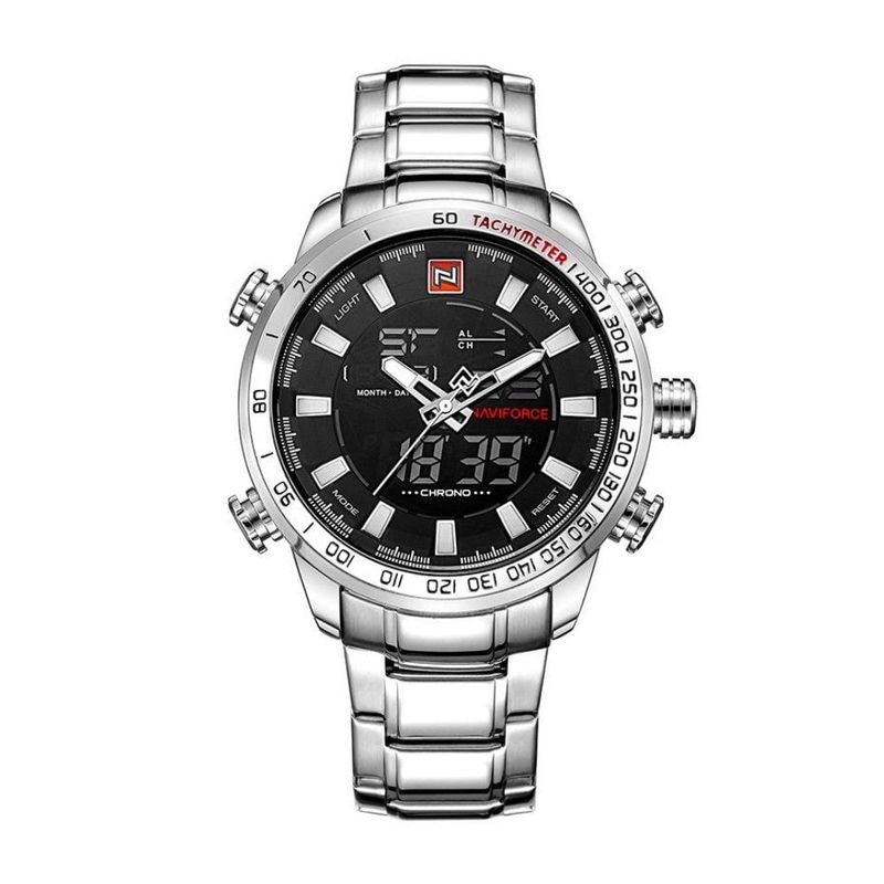 NAVIFORCE - RELOJ NAVIFORCE NF9093 PLATEADO AZUL DIGITAL