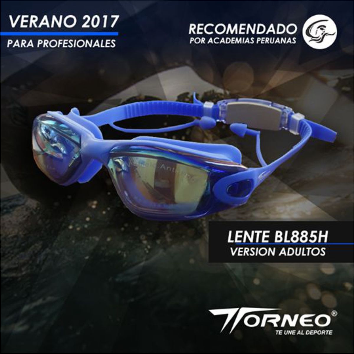 GENERICO - Lentes de Natación Torneo Azul