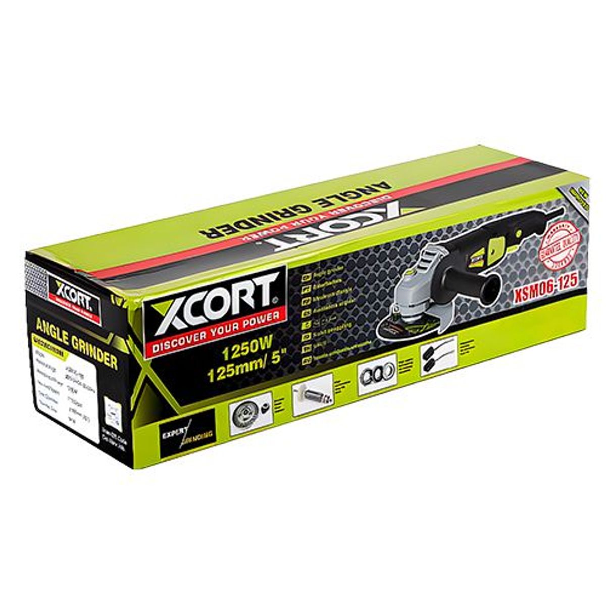 XCORT - Esmeril Amoladora Angular 5" (125MM) 1250 Watts XCORT Xsm06-125