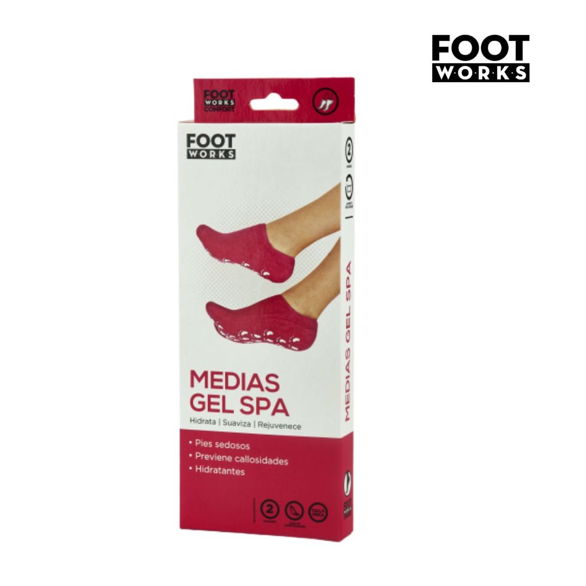 FOOT WORKS - Media gel spa - Color Negro