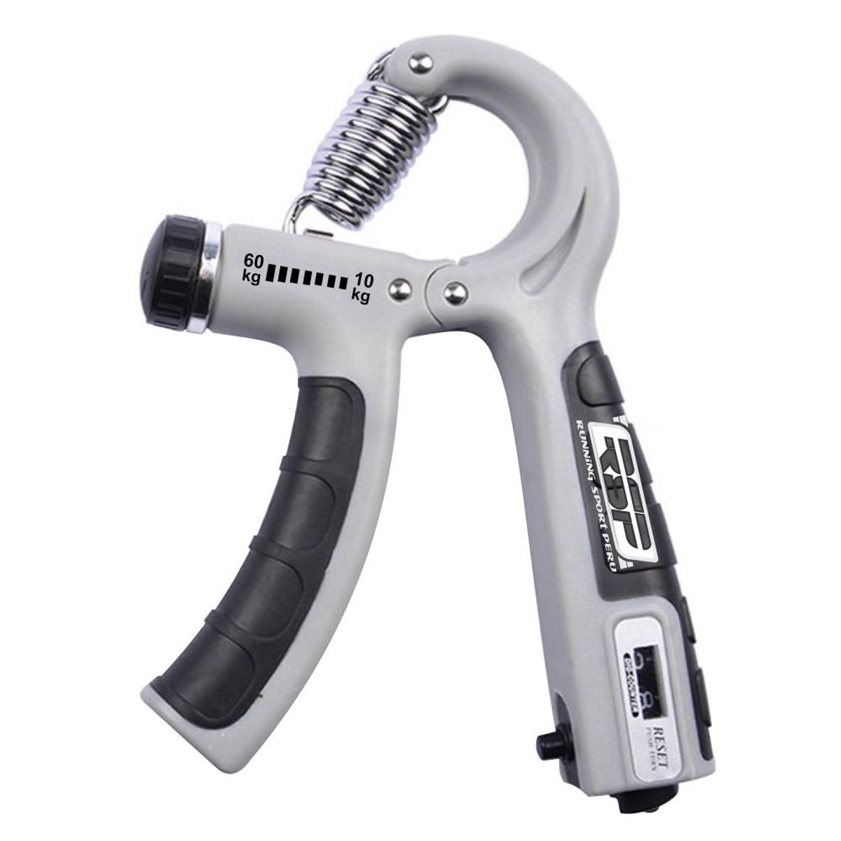 RUNNING SPORT PERU - Hand Grip con Contador y Regulador 60kg Gris