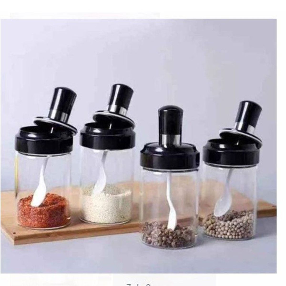 GENERICO - Set x 3 frascos Condimenteros de vidrio elegante diseño de CALIDAD