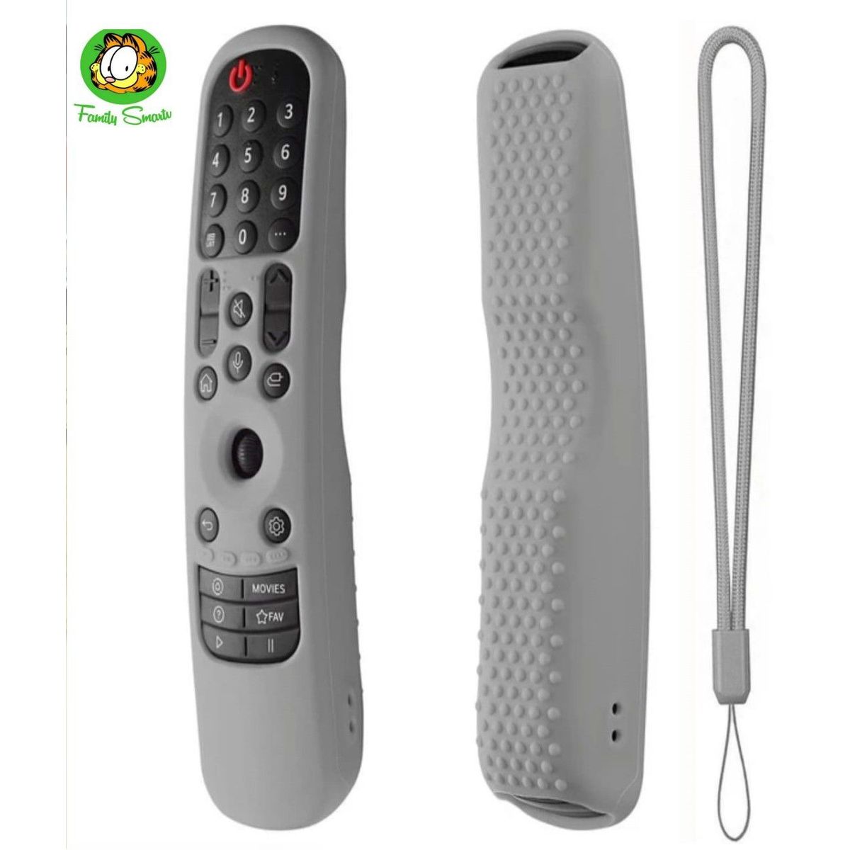 UNIVERSAL - Funda de silicona MR21GA - Control LG Magic Remote 2021 - Plomo