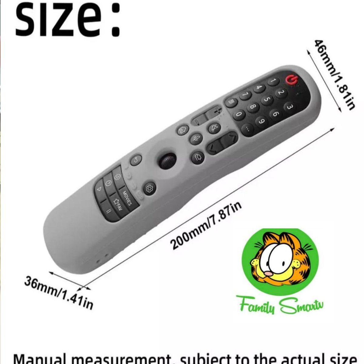 UNIVERSAL - Funda de silicona MR21GA - Control LG Magic Remote 2021 - Plomo