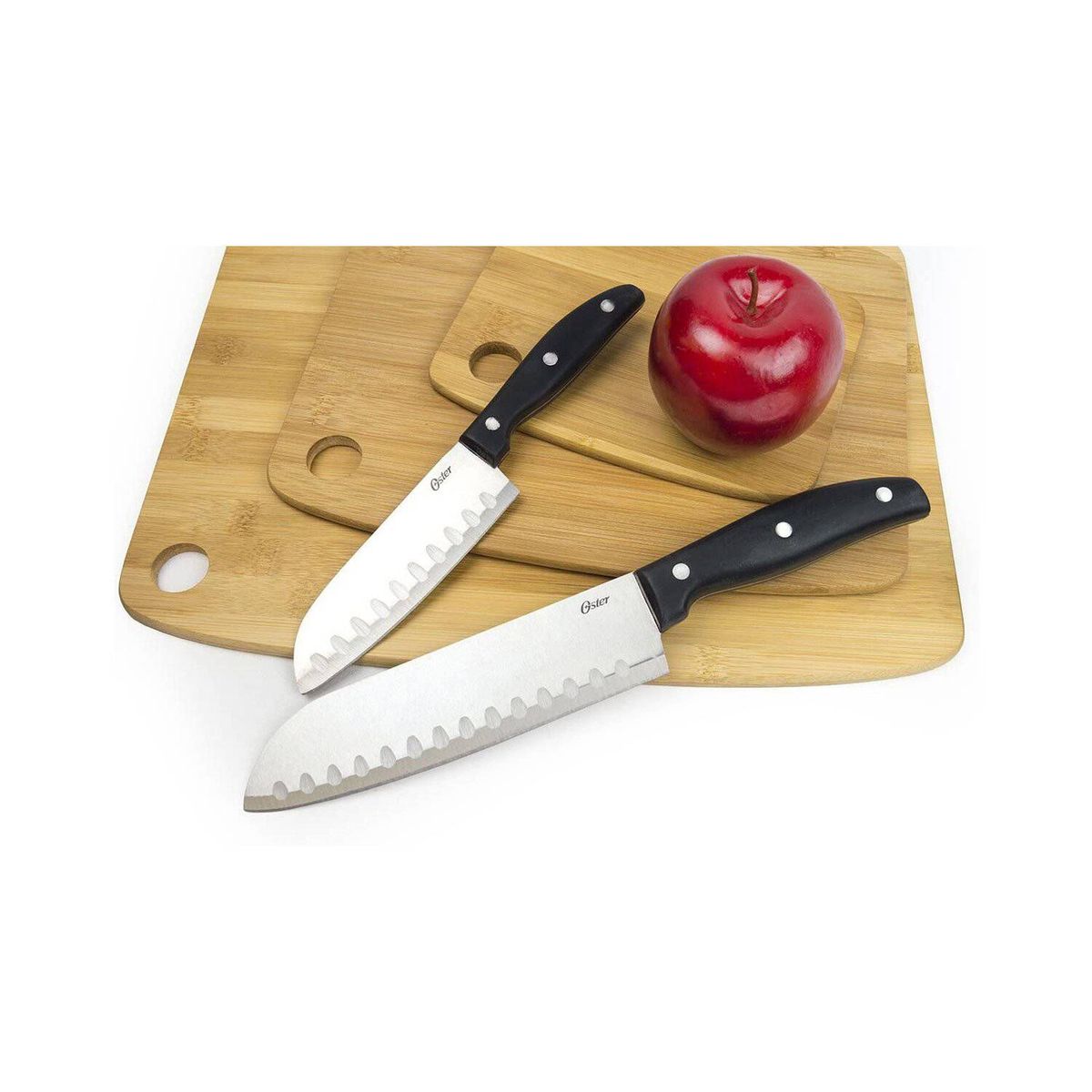 OSTER - Set de 2 Cuchillos Santoku Acero Inox. 75680-02