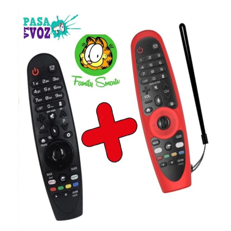 UNIVERSAL - Control Remoto LG Universal Magic Mr400-Mr500-Mr600-Mr650  Funda Roja