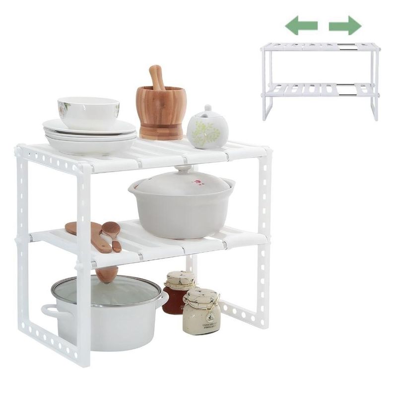 MINARI - Estante Organizador de Platos y Ollas Expandible para Cocina B 142E
