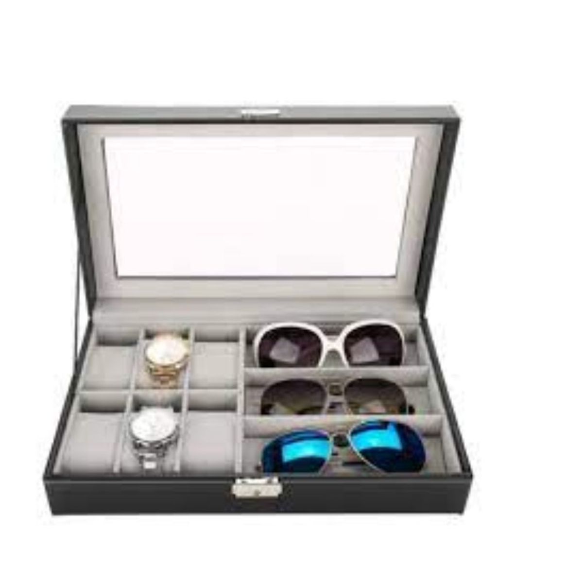 GENERICO - Caja porta relojes y gafas negro
