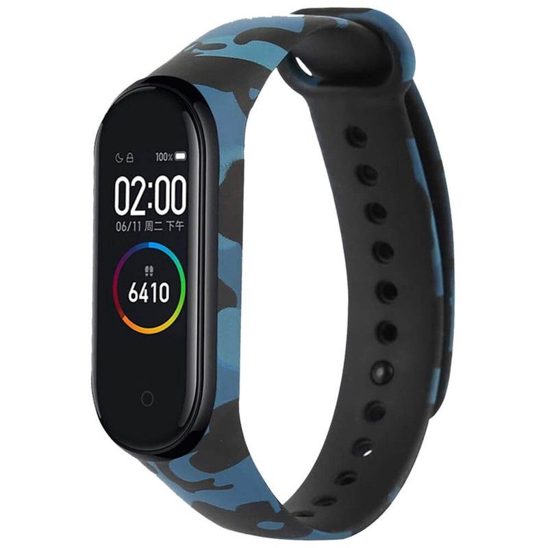 GENERICO - Correa Para Xiaomi Mi Band 4 Camuflado Azul