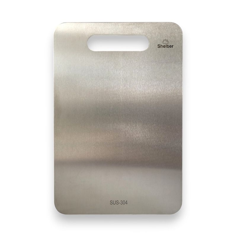 SHELTER - Tabla de picar de Acero Inoxidable Shelter / 20 x 30 cm / 2mm espesor