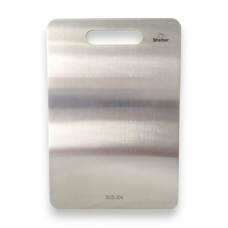 SHELTER - Tabla de picar Shelter de Acero Inoxidable / 23 x 33.5 cm / 2mm