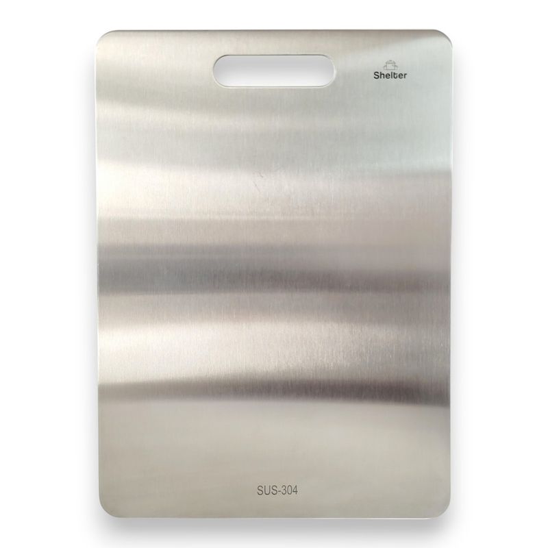 SHELTER - Tabla de picar Shelter de Acero Inoxidable / 28 x 39 cm / 2mm espesor