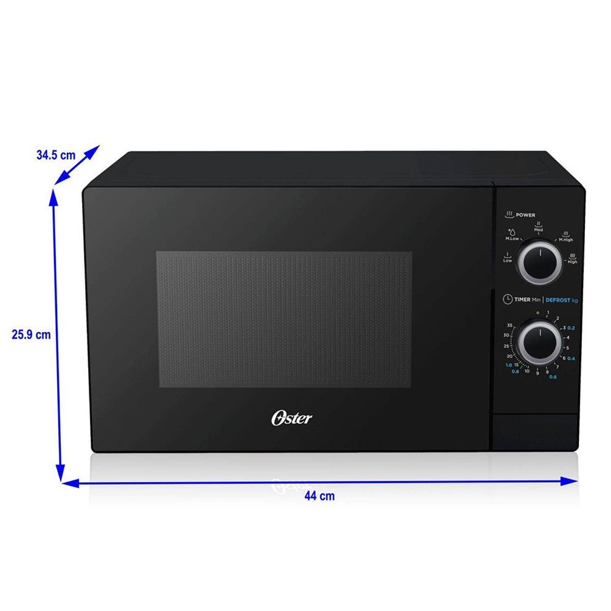 OSTER - Horno Microondas Oster de 20 Litros con 700 Watts Negro