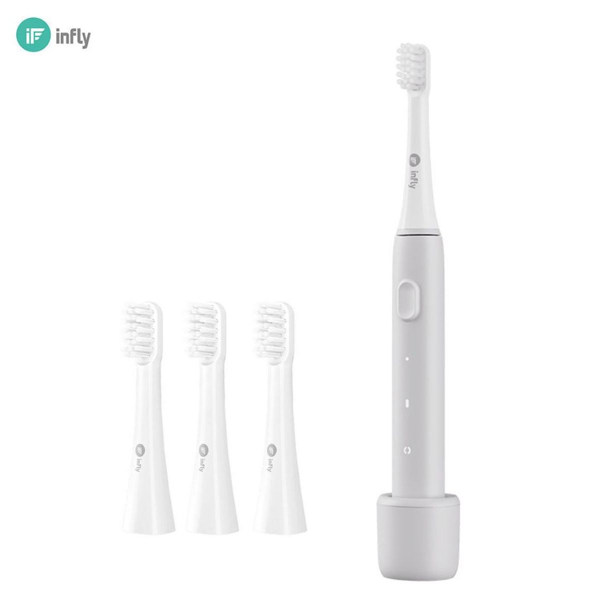 INFLY - InFly - Cepillo dental eléctrico P20A Gris - Incluye set de repuestos