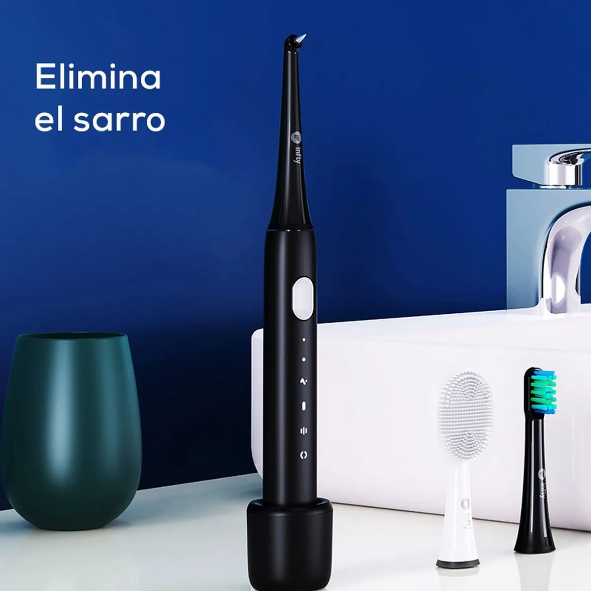 INFLY - InFly - Set cepillo dental eléctrico con removedor de sarro y masaje facial