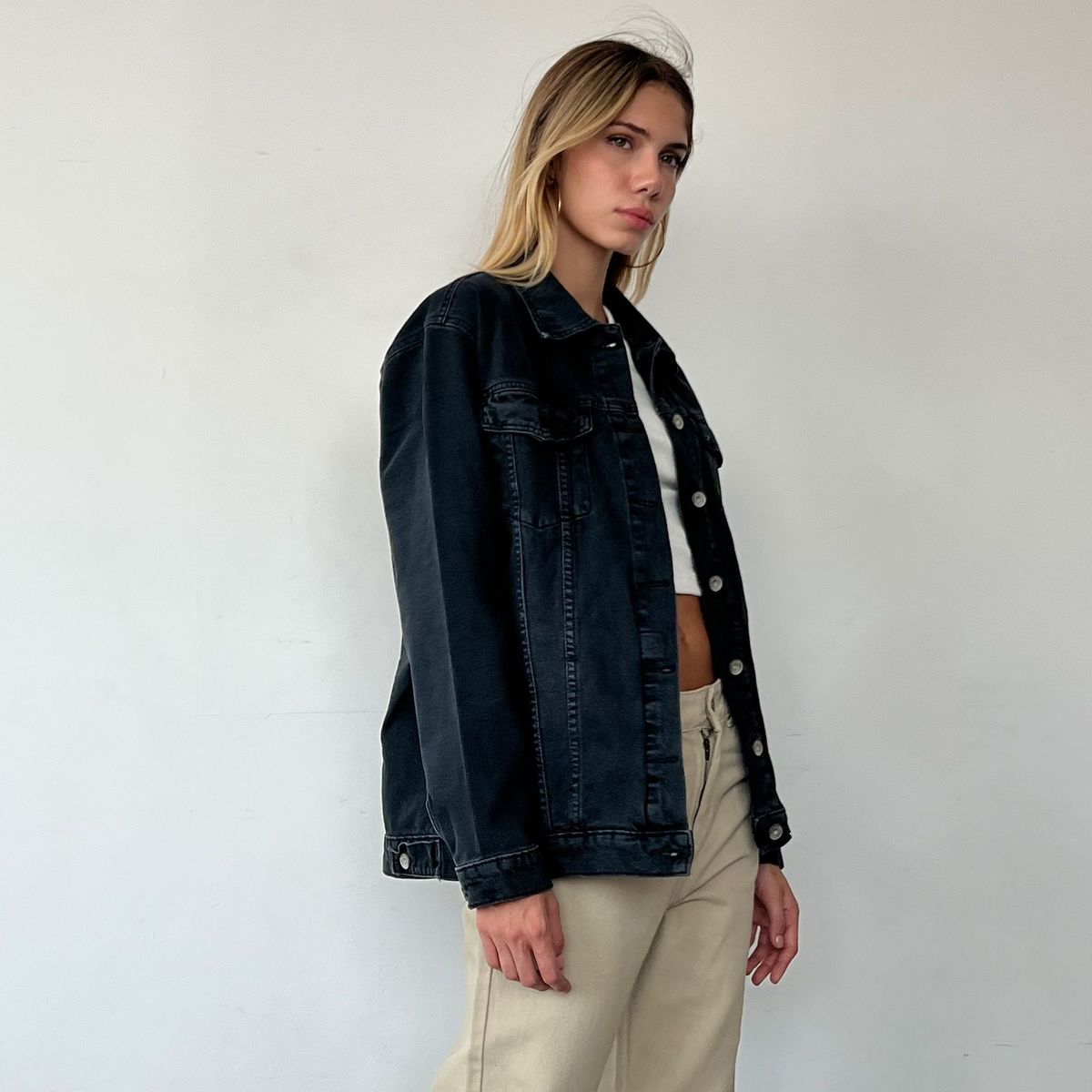 DESIRE - Casaca Jean Oversize Black Desire