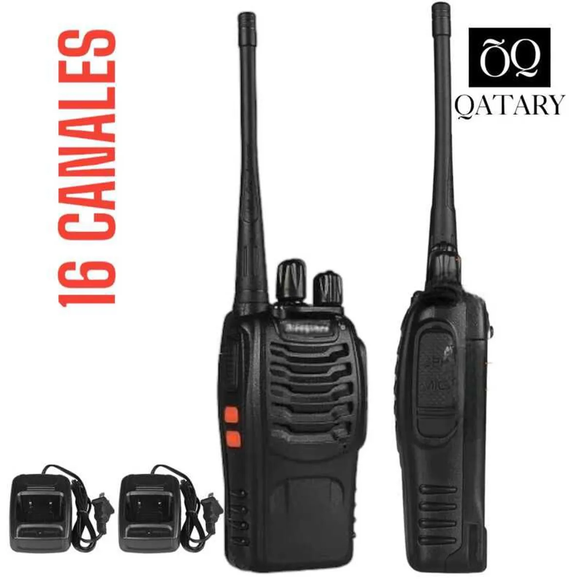 OEM - Kit Completo 2 Walkie Talkie Radio Transceptor 16Canales