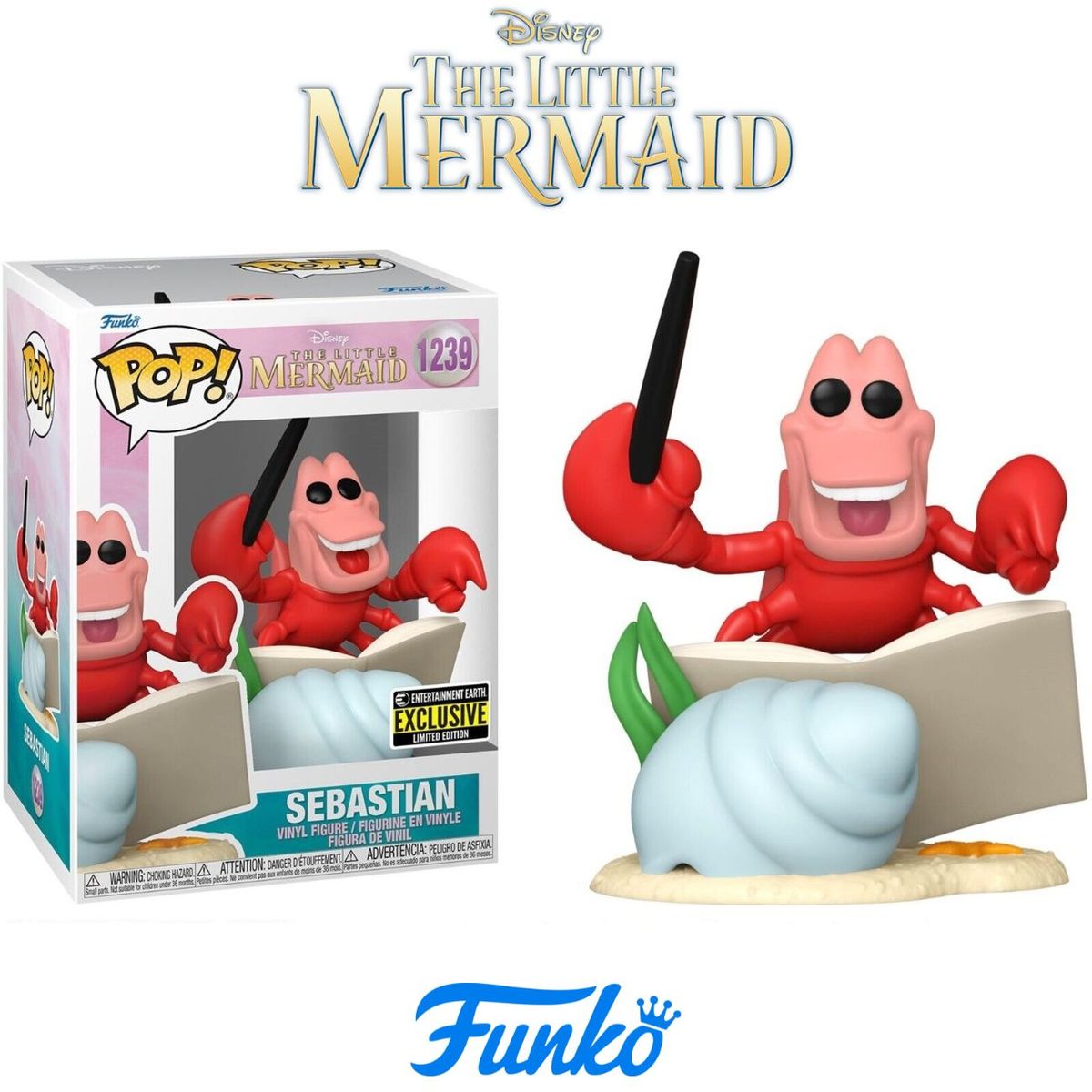 FUNKO - Funko Pop La Sirenita - Sebastian exclu The Little Mermaid