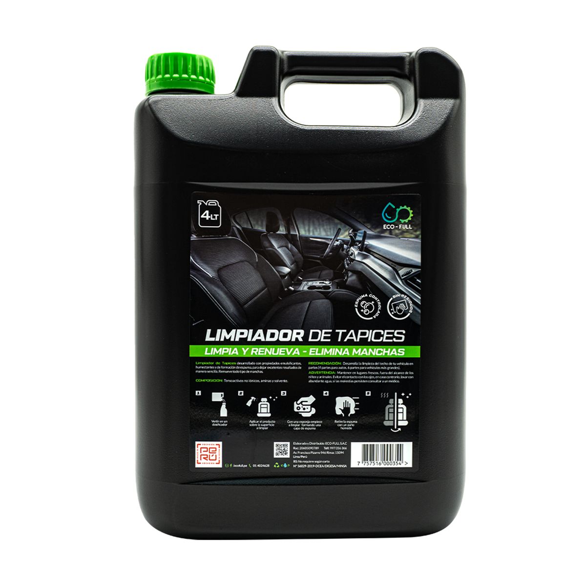 ECO FULL - LIMPIADOR DE TAPICES 4L 3x2