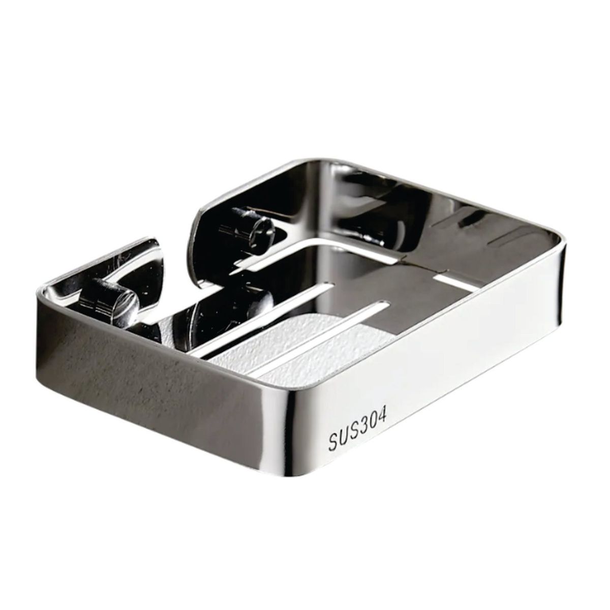 GENERICO - Jabonera de acero inoxidable 304 plateado brillante