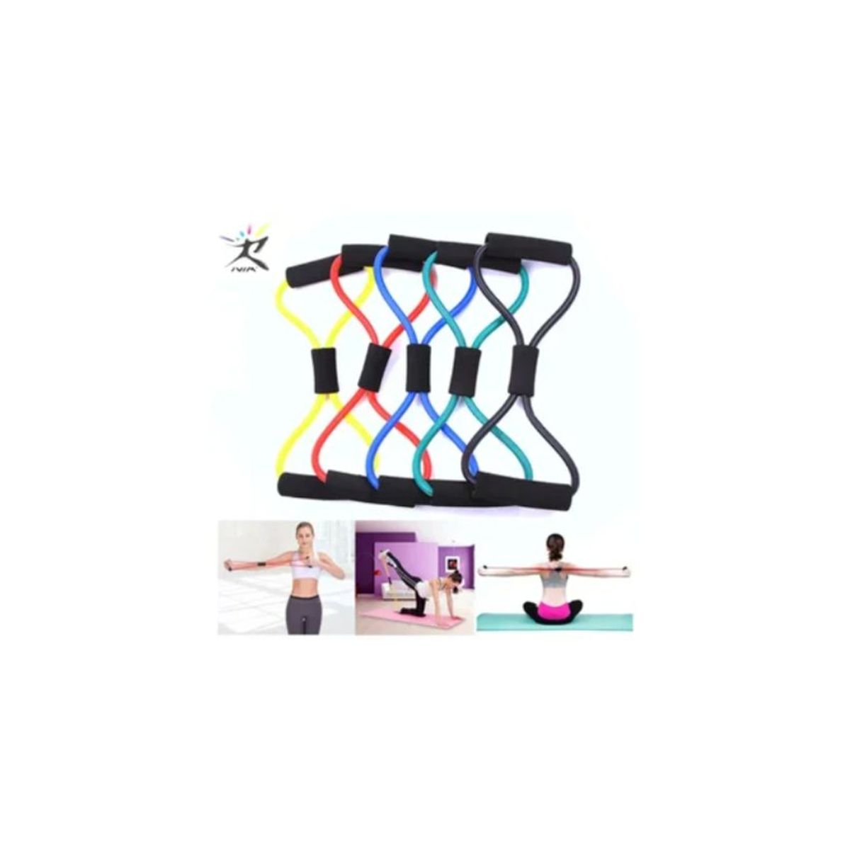 GENERICO - Liga cerrada de resistencias gym banda yoga- para ejercicios
